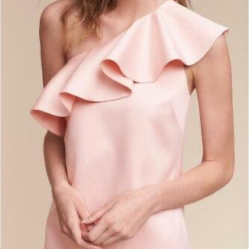 Anthropologie BHLDN Hitherto Romane Ruffle One Shoulder Dress - Picture 2 of 6